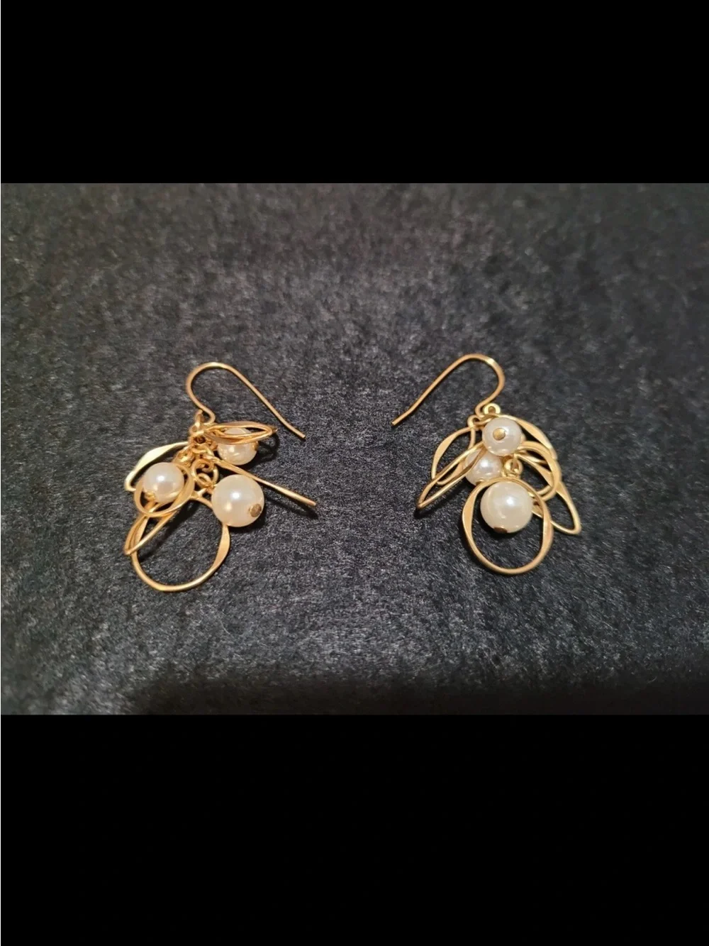 Faux Pearl Dangle Chandelier Earrings